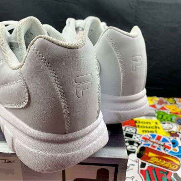 Fila Fulcrum All White Runners Size 10 Mens - Picture 10 of 11